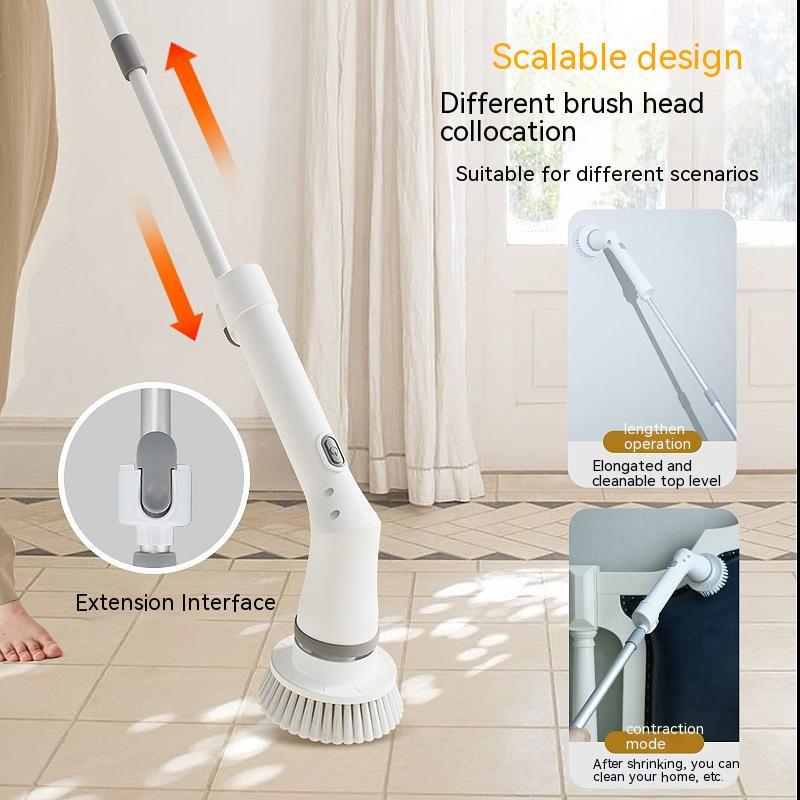 Electric Telescopic Scrubber with Long Handle - New Modern Trend