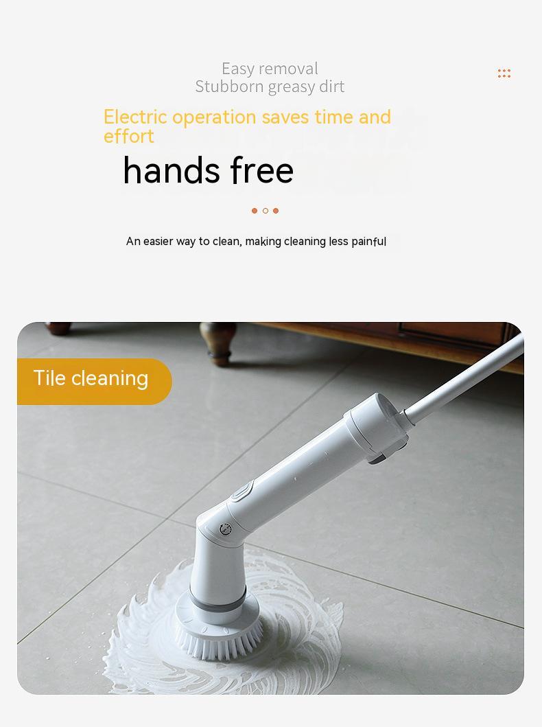 Electric Telescopic Scrubber with Long Handle - New Modern Trend